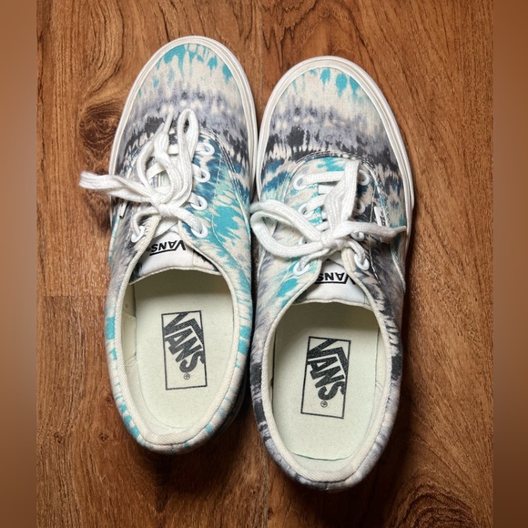 Vans Era Tie Dye Blue Gray Sneakers Women’s Size 7.5 Canvas Low Top Skate Shoes - Picture 2 of 9